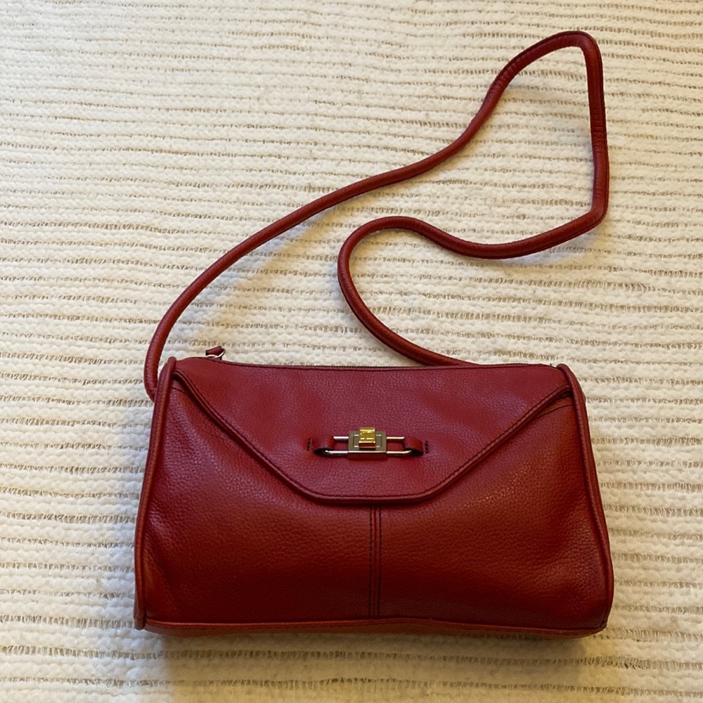 Red Leather Tignanello Purse